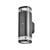 Epin Up & Down Outdoor Wall Light with Photocell Sensor,  Black