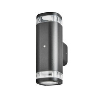 Epin Up & Down Outdoor Wall Light with Photocell Sensor,  Black