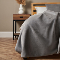 Faux Fur Throw with Velvet Backing,  Grey