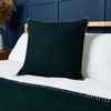 Felt Cushion with Blanket Stitch Detail,  Emerald Green