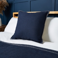 Felt Cushion with Blanket Stitch Detail,  RAF Blue