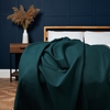 Felt Throw with Blanket Stitch Detail,  Emerald Green