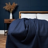 Felt Throw with Blanket Stitch Detail,  RAF Blue
