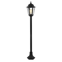 Ferris Outdoor Polycarbonate Tall Lamp Post Lantern,  Black