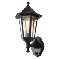 Ferris Outdoor Polycarbonate Wall Lantern with PIR Sensor,  Black