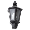 Findlay Outdoor Traditional Half Lantern,  Black