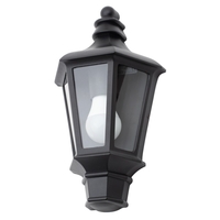 Findlay Outdoor Traditional Half Lantern,  Black