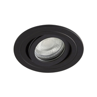 Fion Circular IP65 Tiltable Downlight,  Matte Black