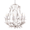 Flo 8 Light Chandelier,  Satin Ivory
