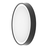 Flotta Large Outdoor LED Round Flush Wall Light,  Black