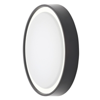 Flotta Small Outdoor LED Round Flush Wall Light,  Black