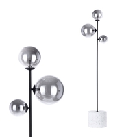Forella Floor Lamp,  Satin Black