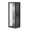 Gael Glass Panel Outdoor Wall Light,  Black