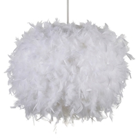 Glow Large Feather Easy Fit Shade,  White