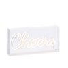 Glow LED Cheers Acrylic Neon Style Light Box,  White