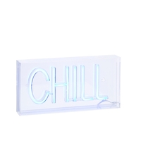 Glow LED Chill Acrylic Neon Style Light Box,  Blue