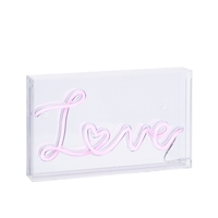 Glow LED Love Acrylic Neon Style Light Box,  Pink