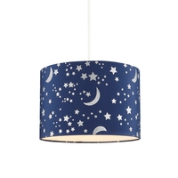 Glow Moon and Stars Easy Fit Light Shade,  Navy