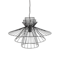 Grace Large Wire Frame Ceiling Pendant,  Black
