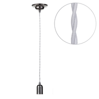Grey Twisted Cable Kit,  Black Nickel