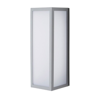 Greyson Opal Glass Panel Outdoor Wall Light,  Silver