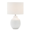 Gus Embossed Ceramic Table Lamp,  White