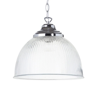 Hallie Glass Ceiling Pendant Light,  Chrome