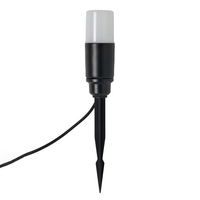 Hank RGB LED Outdoor Solar Ground Path Spike Light Kit,  Black