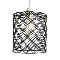 Hans Wire Twist Cylinder Easyfit Shade,  Black