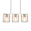 Hardy Cage Ceiling Pendant Bar with Bubble Glass Shades,  Satin Nickel