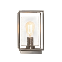 Hardy Cage Table Lamp with Bubble Glass Shade,  Satin Nickel