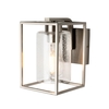 Hardy Cage Wall Light with Bubble Glass Shade,  Satin Nickel