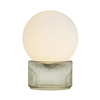Harper Opal Glass Ball with Ribbed Base Table Lamp,  Green