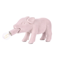 Hilda Pig Table Lamp,  Pink