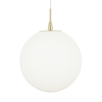 Hol Opal Glass Sphere Ceiling Pendant,  Satin Brass