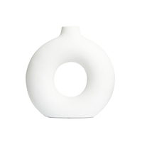 Holey Ceramic Vase,  White