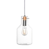 Holly Clear Glass Shade Ceiling Pendant,  Chrome