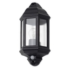 Hunda Outdoor Half Wall Lantern with PIR Sensor,  Black