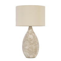 Inar Ceramic Table Lamp,  Natural