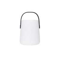 Indus LED Rechargeable Opal Lantern Style Outdoor Table Lamp,  White