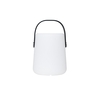 Indus LED Rechargeable Opal Lantern Style Outdoor Table Lamp,  White
