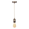 Industrial Style Champagne Cable Ceiling Pendant,  Antique Brass