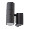 Jared Outdoor Up and Down Wall Light with Photocell,  Black