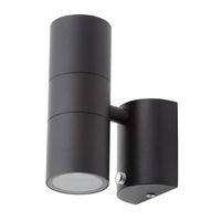 Jared Outdoor Up and Down Wall Light with Photocell,  Black
