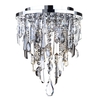 Jennifer Flush Ceiling Light with Mixed Cut Glass,  Chrome
