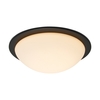 Jules LED Bathroom Glass Dome Flush Ceiling Light,  Matte Black