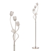 Julianne Crystal Cylinder Floor Lamp,  Satin Nickel