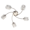 Julianne Crystal Cylinder Large Ceiling Light,  Satin Nickel