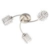 Julianne Crystal Cylinder Small Ceiling Light,  Satin Nickel