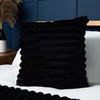 Jumbo Cord 45cm Cushion with Plain Velvet Backing,  Black